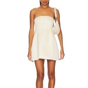 Revolve Elegant White Strapless Dress